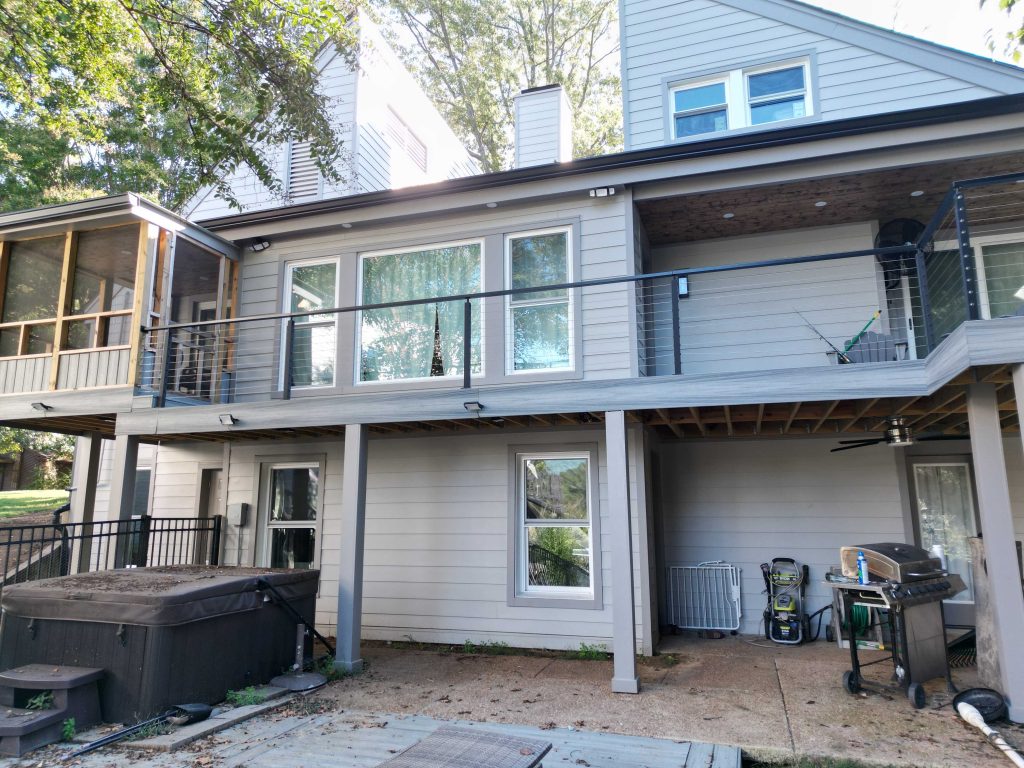 lakeland hardie siding installation on lake house